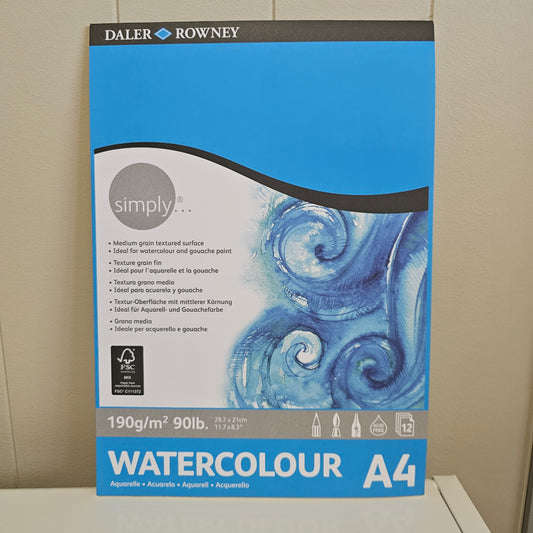 Surfaces - Daler Rowney A4 Medium Grain Watercolour Paper