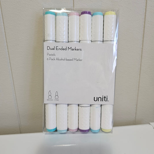 Pens/Markers - Uniti - Dual Ended Markers 6 Pack
