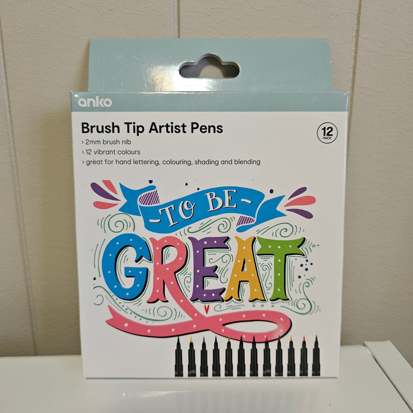 Pens/Markers - Anko 12 Brush Tip Artist Pens
