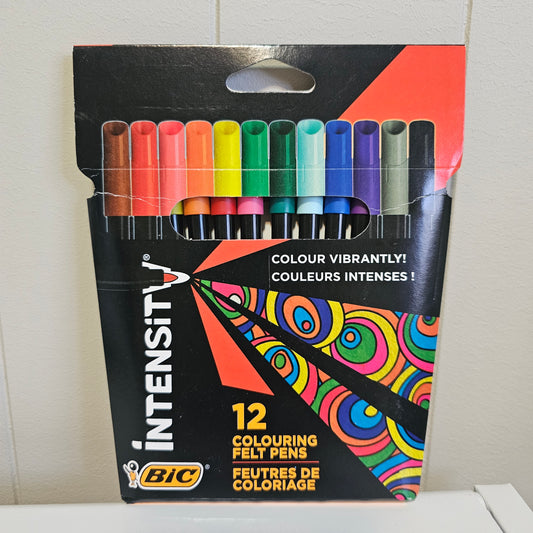 Pens/Markers - Bic Intensity 12 Pack Felts
