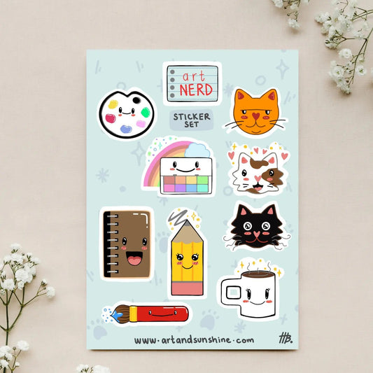 Sticker Sheet - Art Nerd